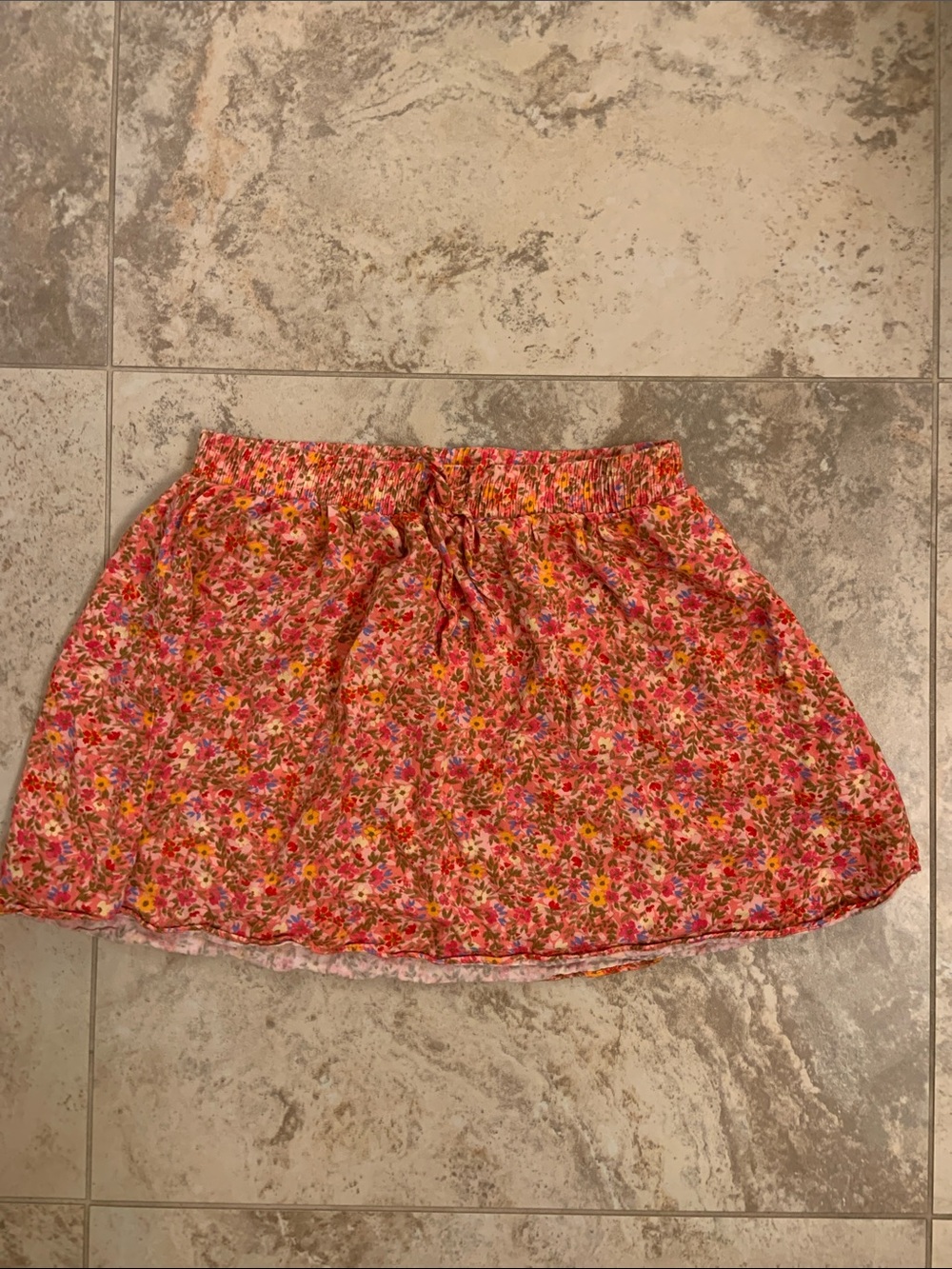 Copper Key Pink Floral Mini Skirt
